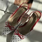 کفش خالخالی سولرقرمز